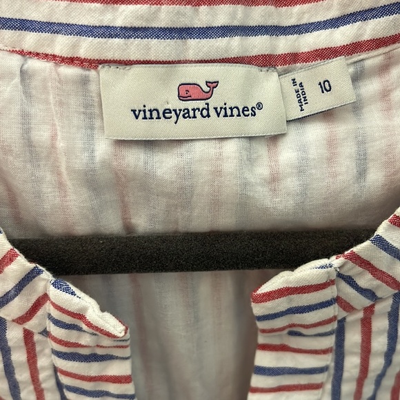 Vineyard Vines Red, White and Blue Seersucker Dress - Picture 4 of 6